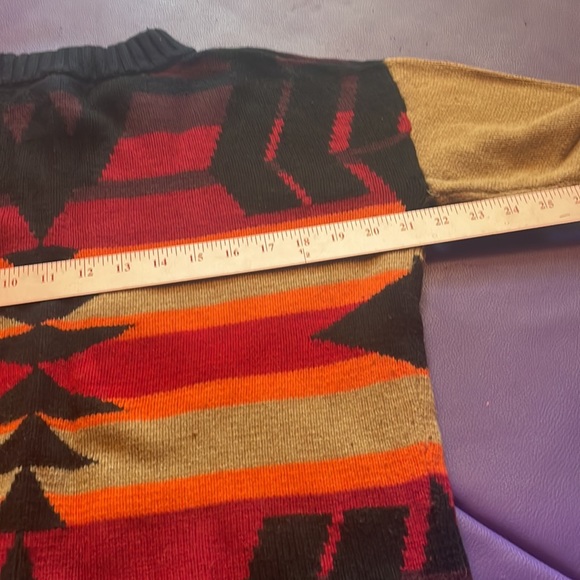 L.a.m.b Gwen SzM Stefani pendleton pattern tunic sweater pockets - Picture 3 of 8